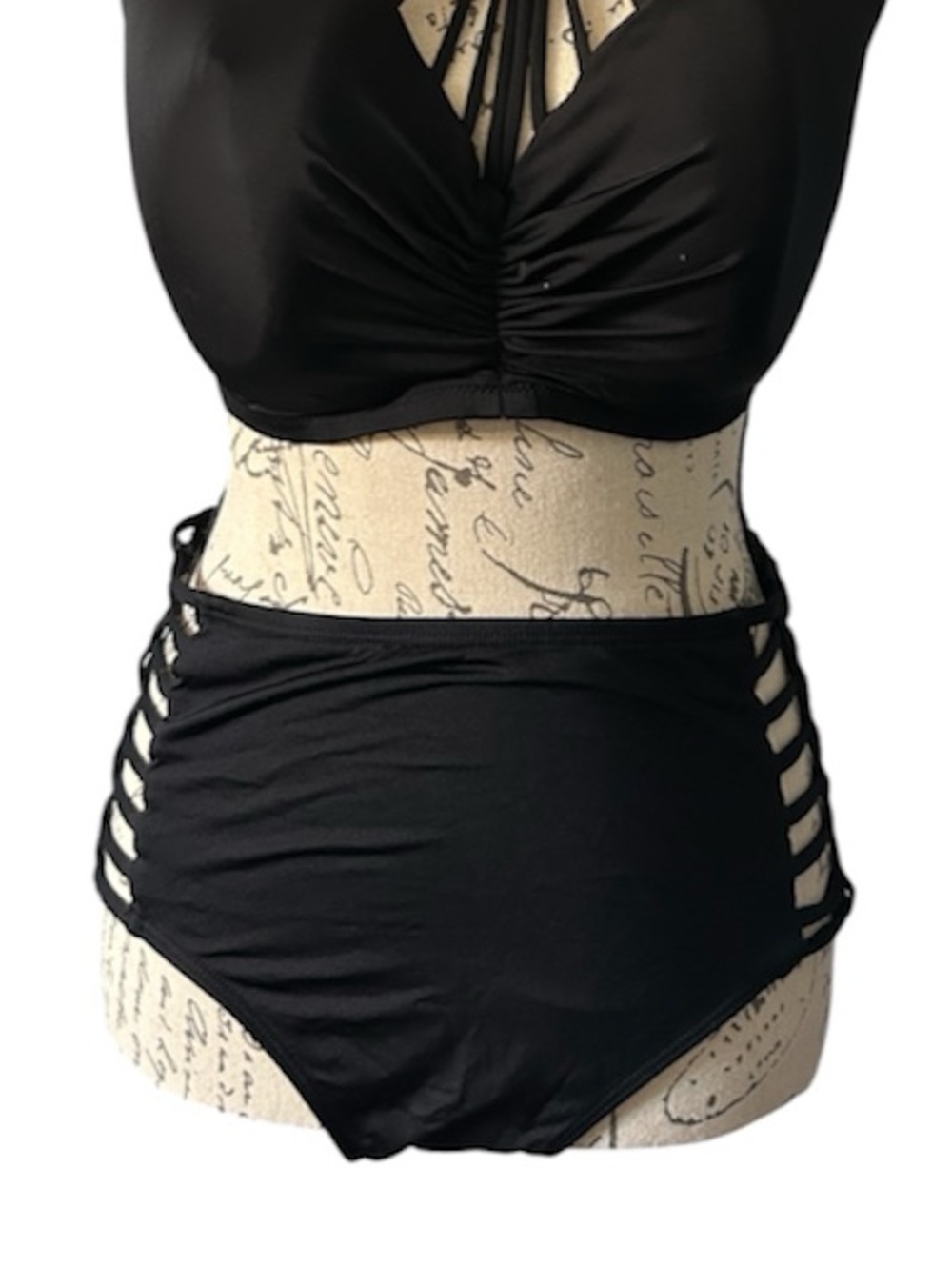Black Strappy Swim Bottom